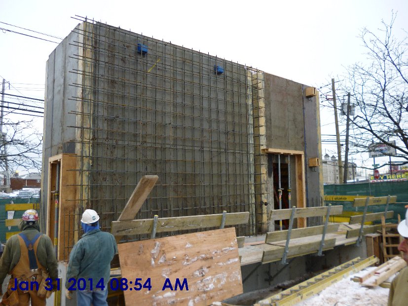 Rebar Placement for Shear Walls at Ele 4 Stair 2